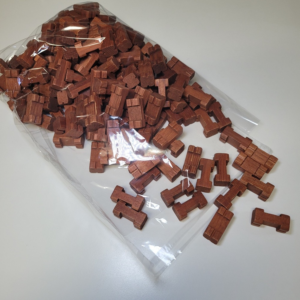 Vintage Lincoln Logs Wood Building‎ Blocks Single Notch Square Lot 1 lb 5 oz
